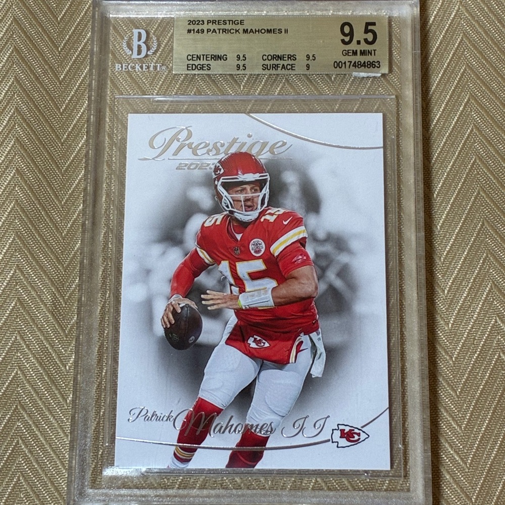 Patrick Mahomes II 2023 Prestige Graded Football Card - Chiefs Red